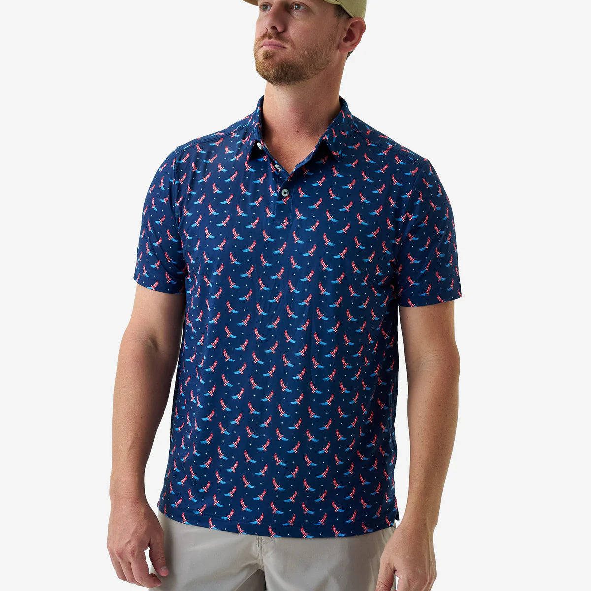 USA EAGLE- PERFORMANCE POLO-NAVY