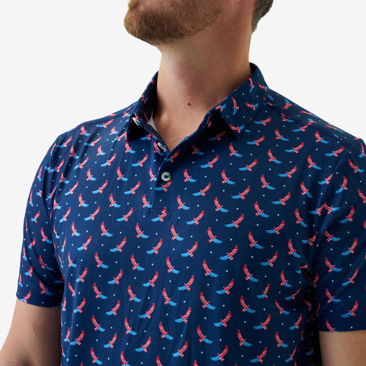 USA EAGLE- PERFORMANCE POLO-NAVY