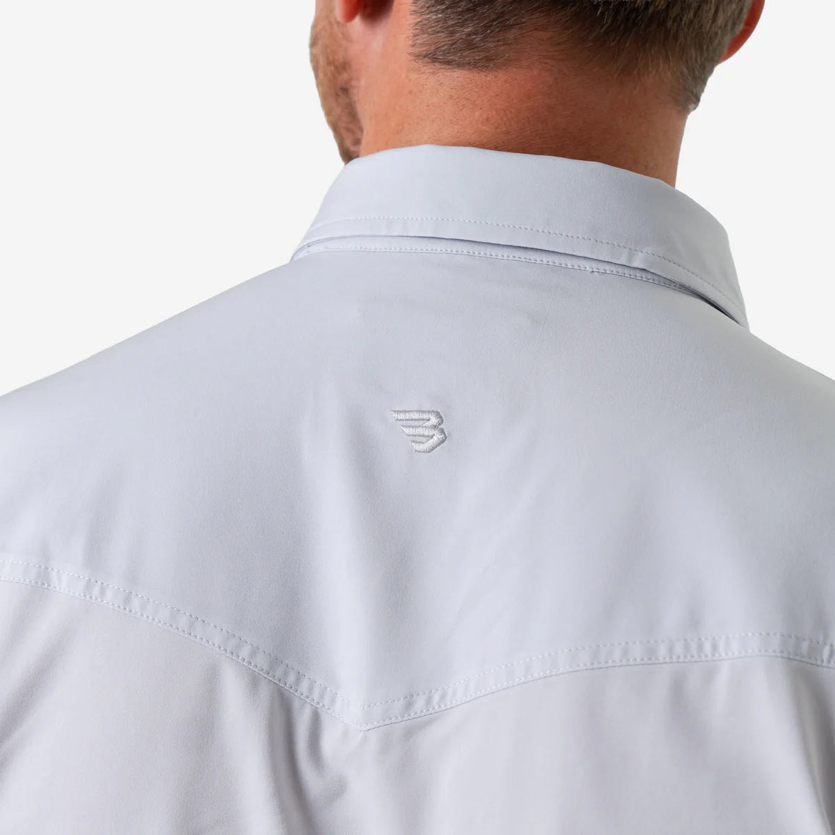 [Burlebo] Performance Western Shirt - Light Grey