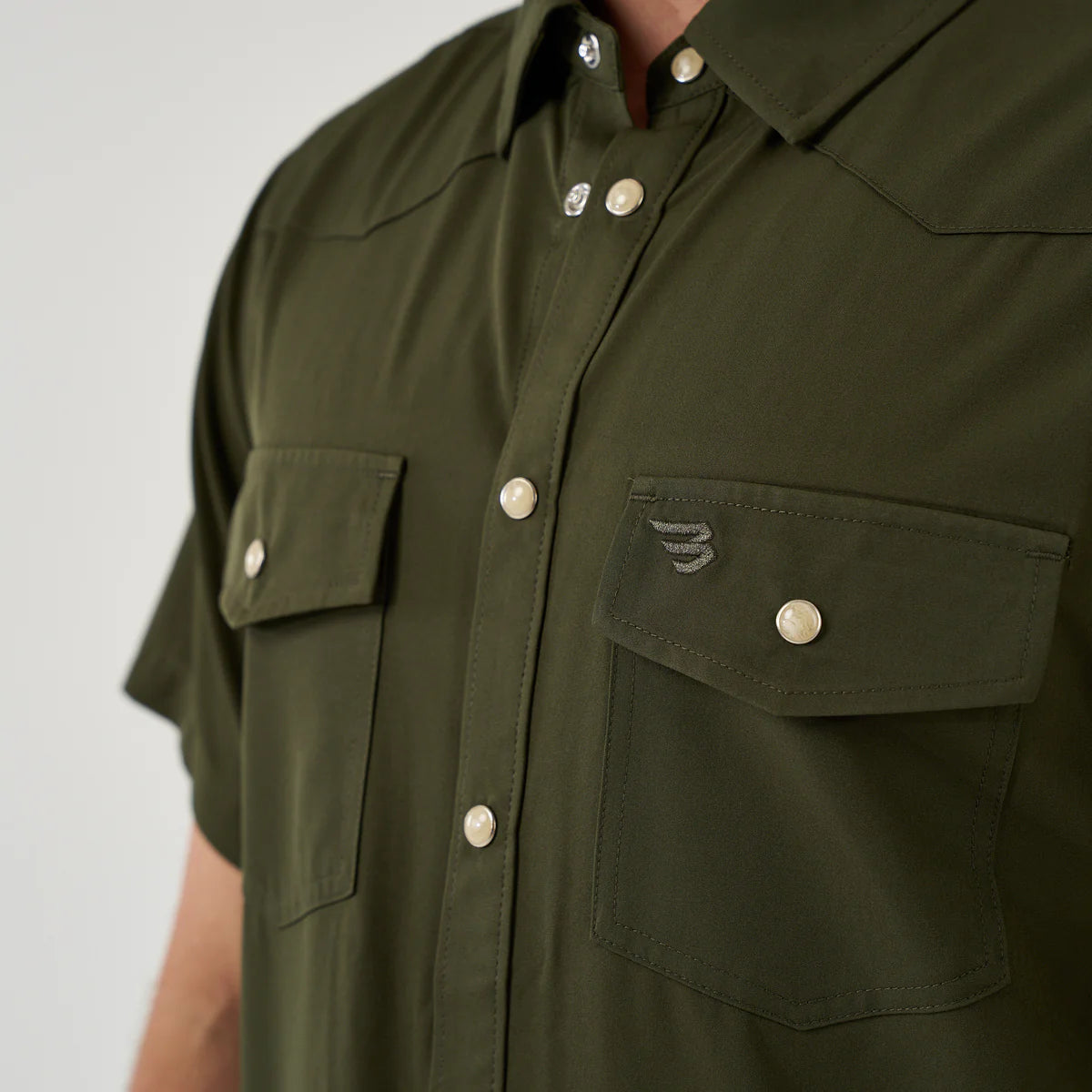 [Burlebo]Performance Western Shirt - Mallard Green