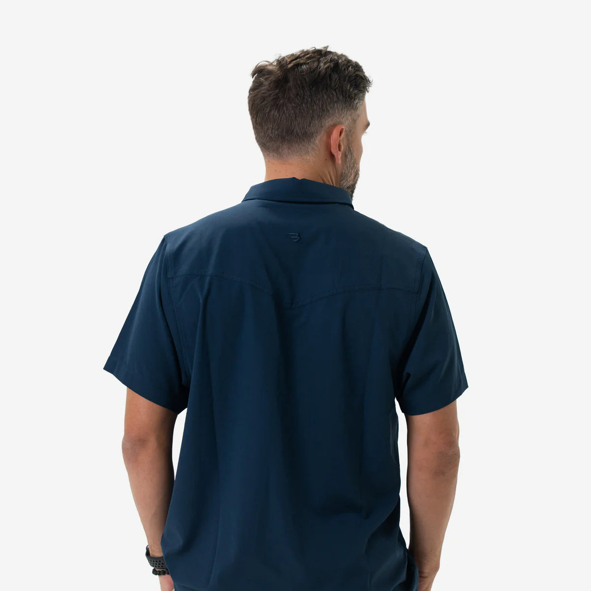 [Burlebo]Performance Western Shirt - Navy