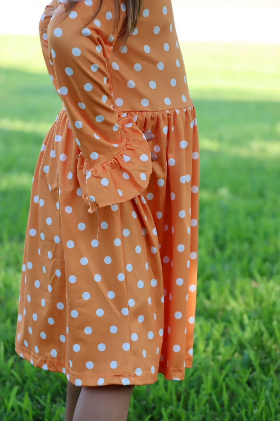 Thanksgiving Day Fall Girls Dress- Orange