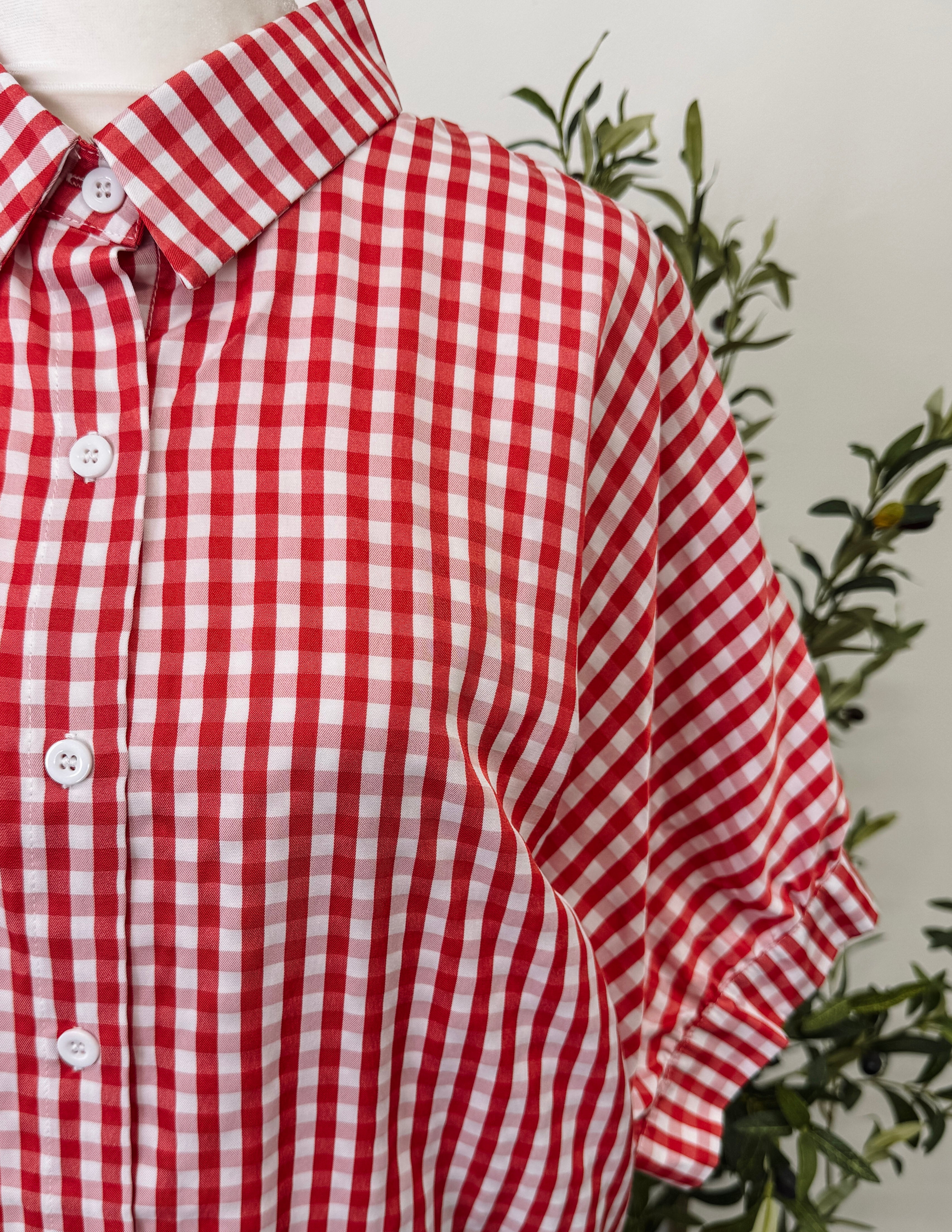 Picnic Plaid Top-Red