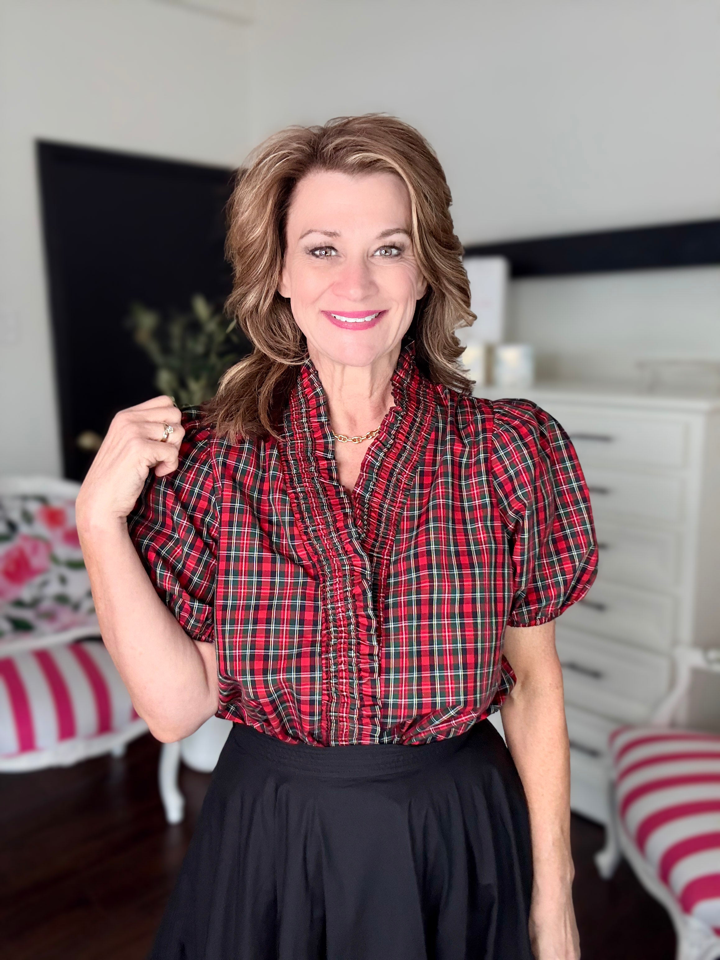Plaid & Pretty Top - Red