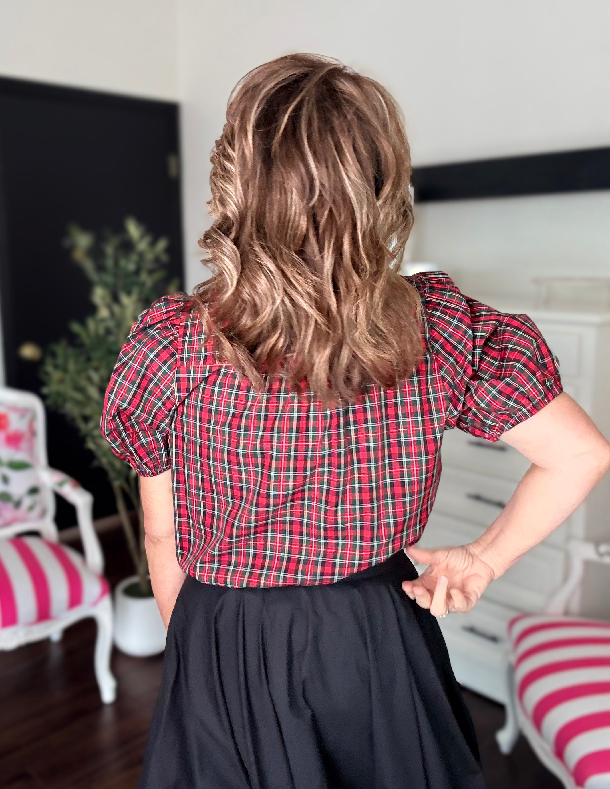 Plaid & Pretty Top - Red