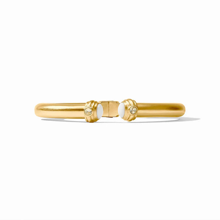 [Julie Vos] Portofino Demi Cuff-Gold-White Jade