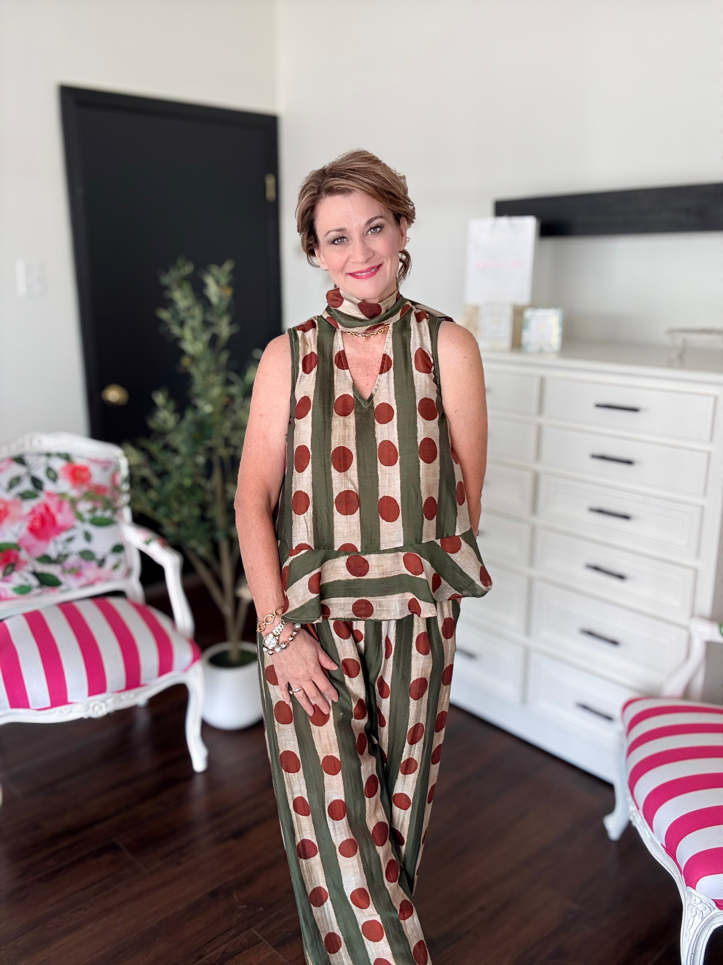 Pretty Little Printed Bottom - Olive