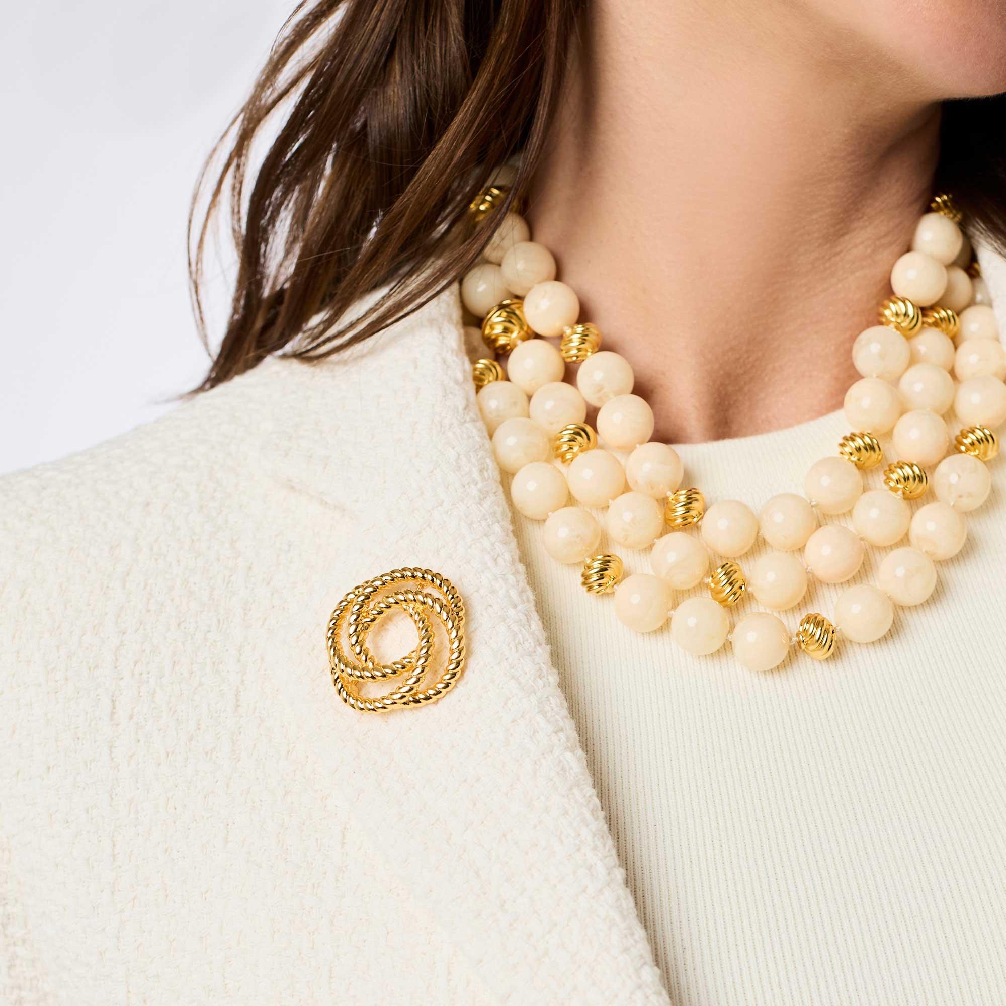 [Julie Vos] Ravello Brooch - Gold - OS