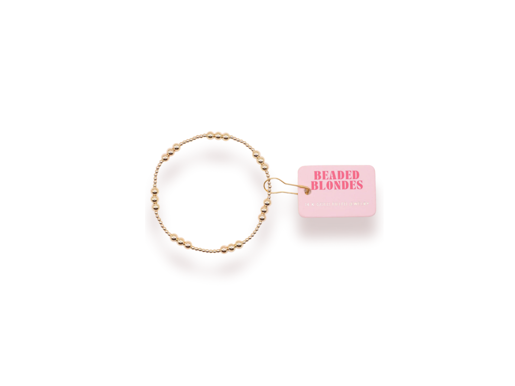 [Beaded Blondes] ILY Standard Bracelet - Gold