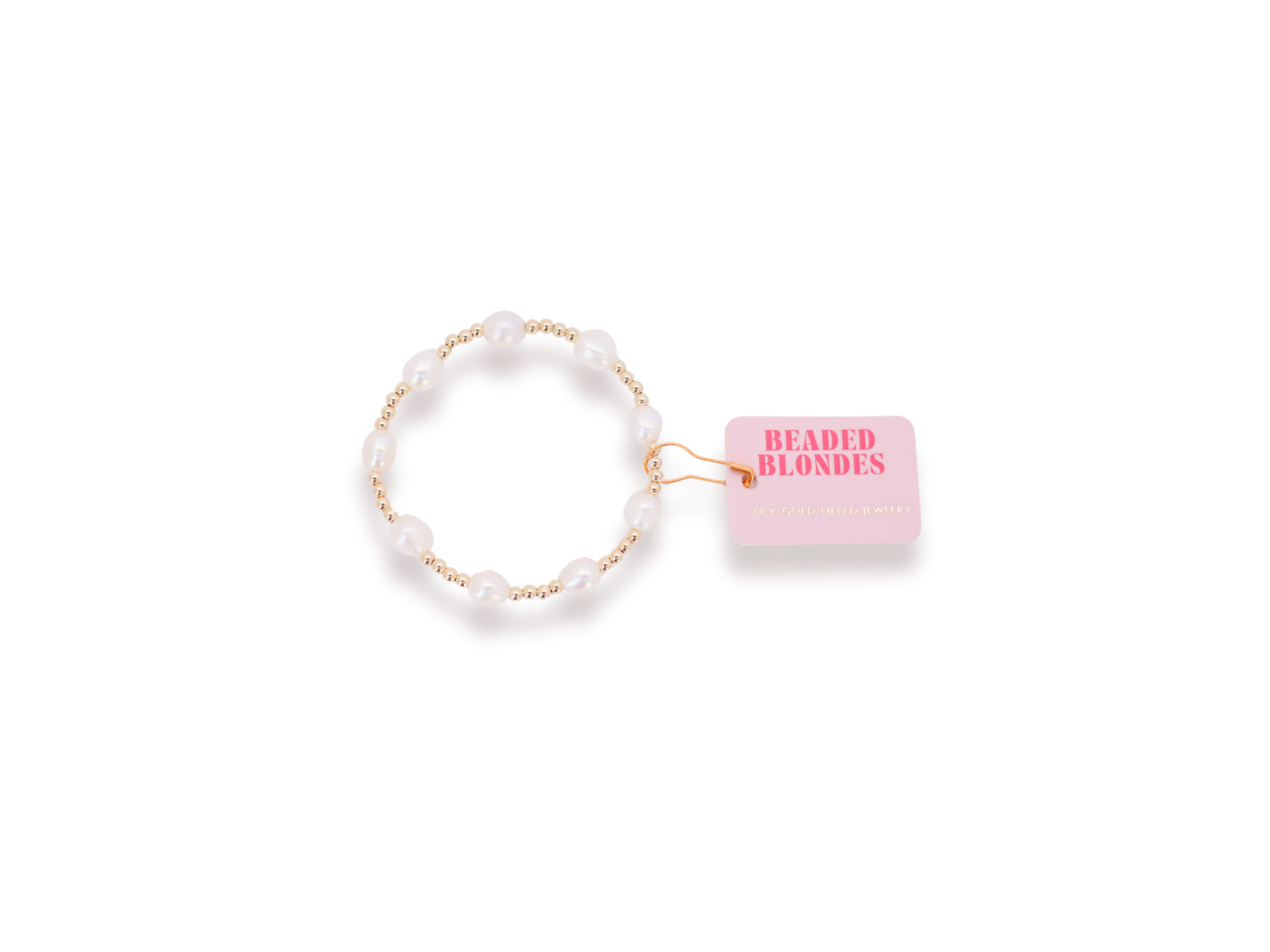 [Beaded Blondes] Ellie Pearl Standard Bracelet - Gold