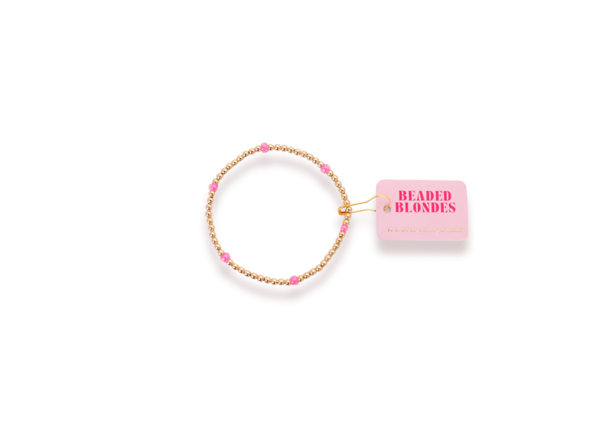 [Beaded Blondes] Hot Pink Poppi Standard Bracelet