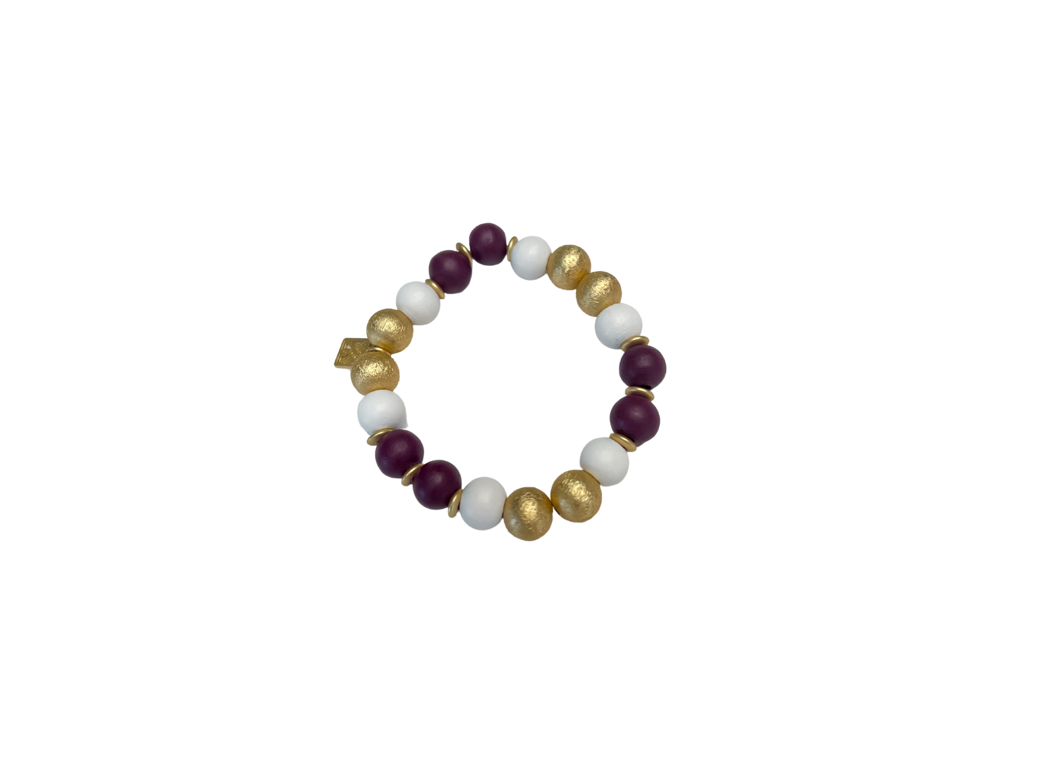 Nori Bracelet - Maroon/White/Gold