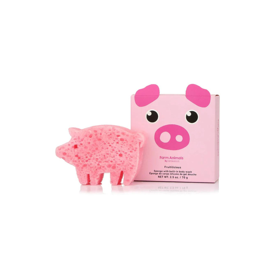 Sponge Farm Animal Body Wash-Peggy Pig