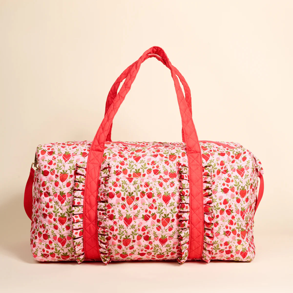 On the Go Quilted Weekender Bag - Strawberry Fields