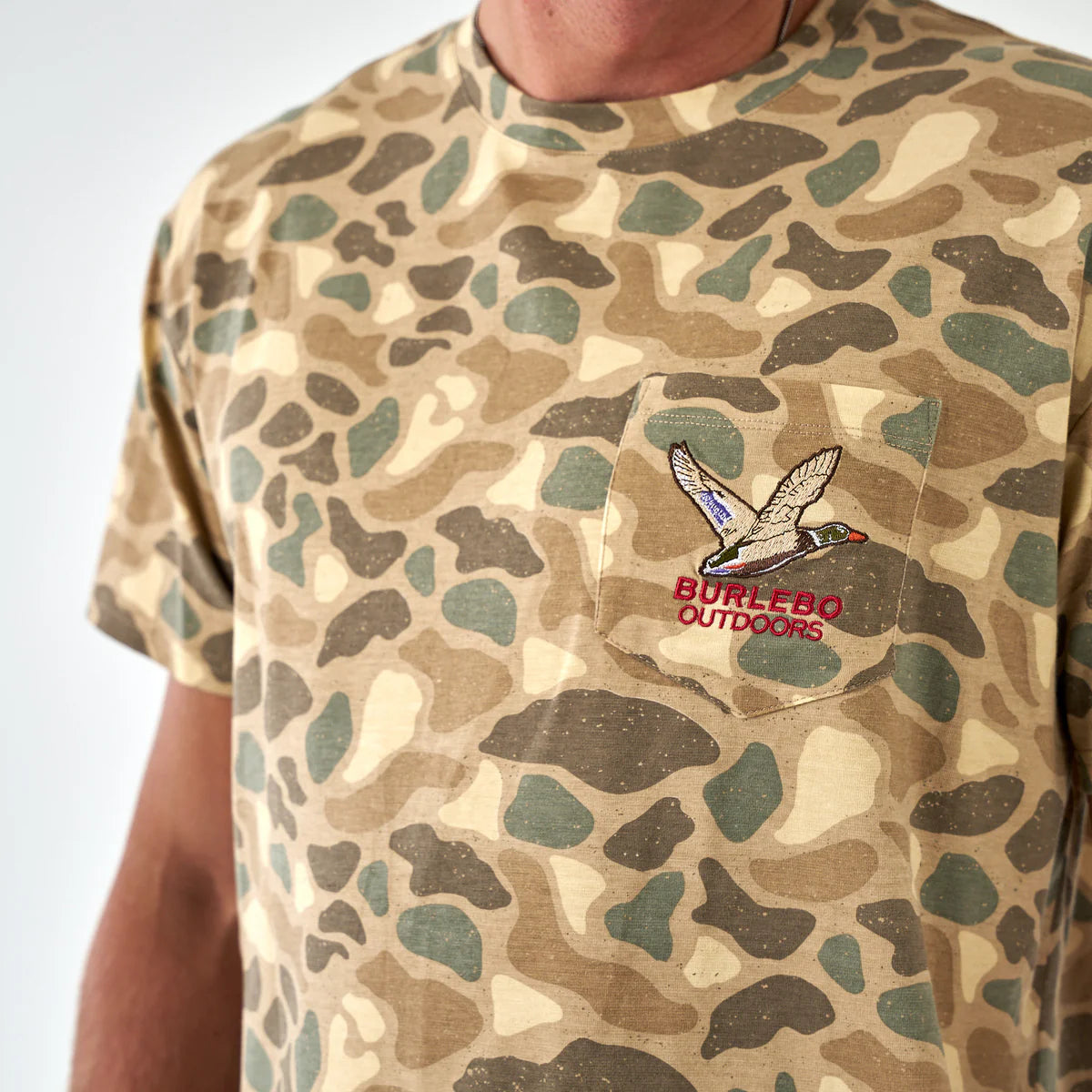 [Burlebo]Short Sleeve Pocket Tee - Pintail Camo