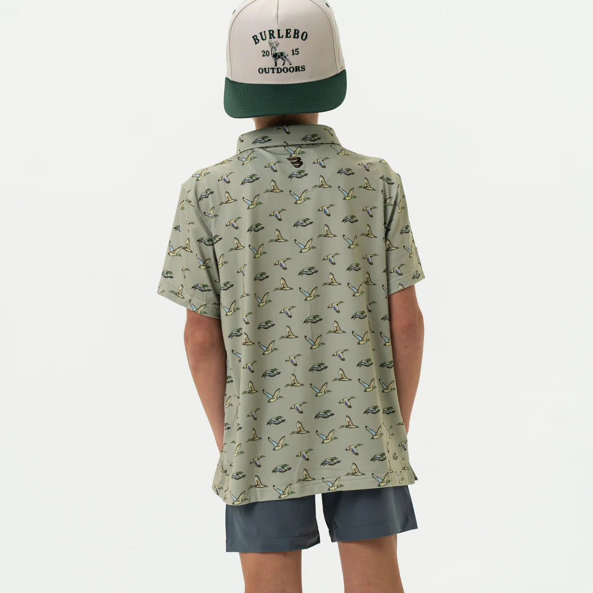 [Burlebo]Youth - Performance Polo - Flying Ducks Green