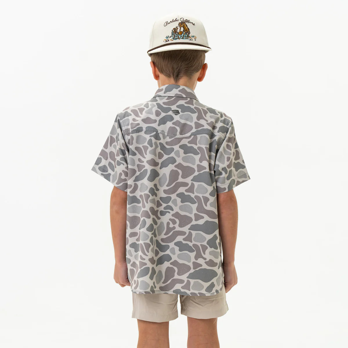 [Burlebo]Youth-Performance Western Shirt-Classic Deer Camo