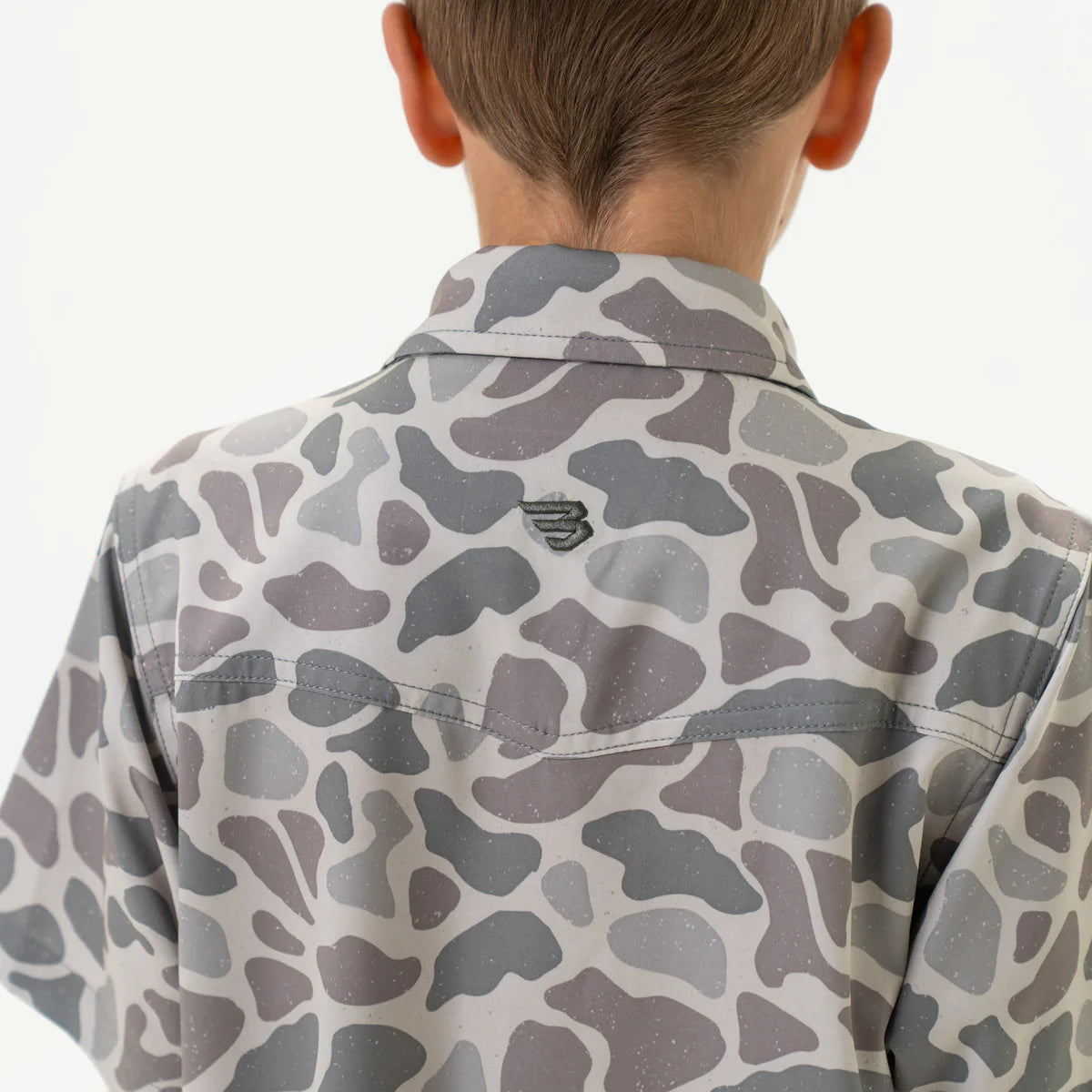 [Burlebo]Youth-Performance Western Shirt-Classic Deer Camo