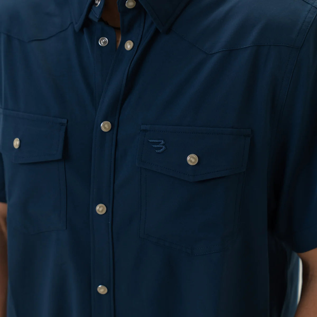 [Burlebo]Performance Western Shirt - Navy