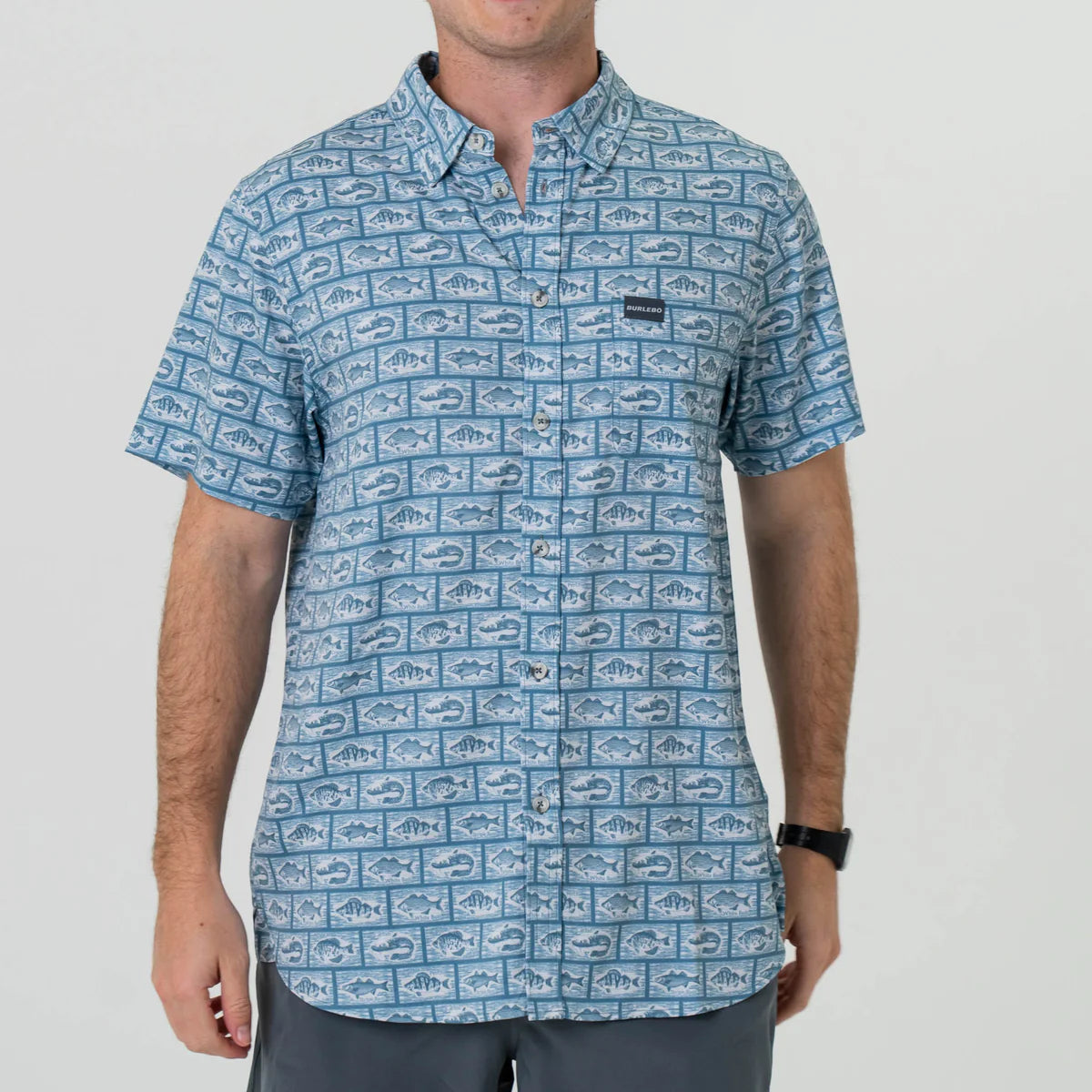 [Burlebo] Performance Button Up - Angler's Choice