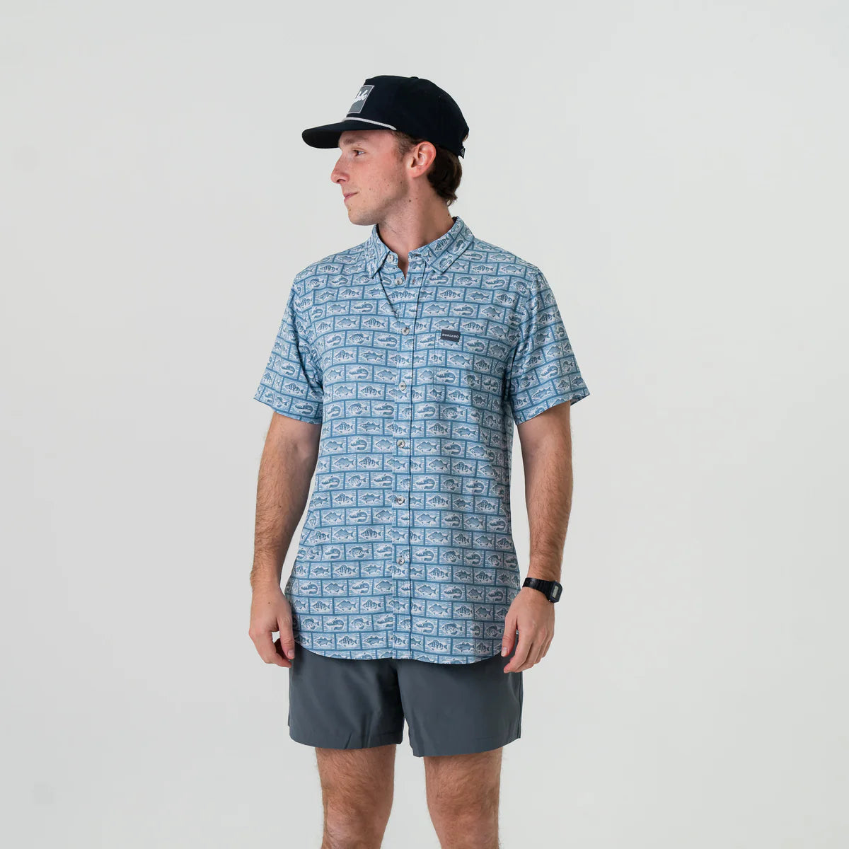 [Burlebo] Performance Button Up - Angler's Choice