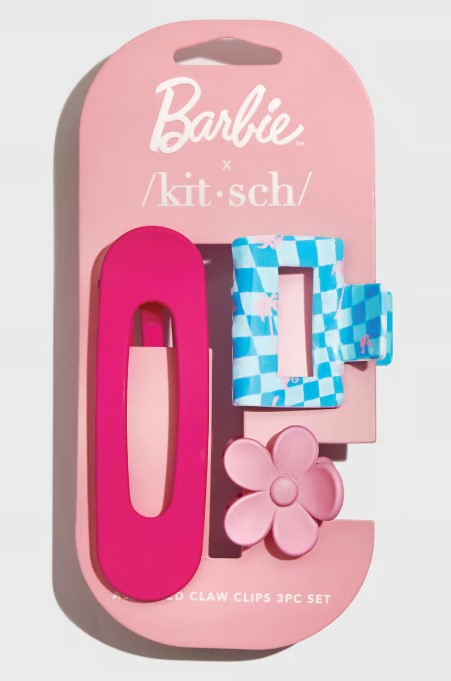 {Kitsch} Barbie Assorted Claw Clip-3pc Set