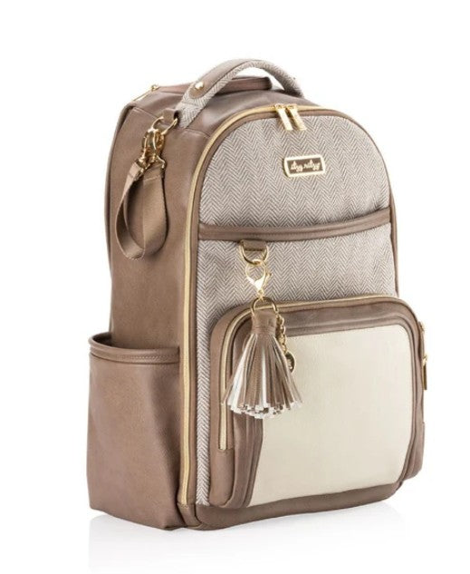 Boss Plus Large Diaper Bag Backpack- Vanilla Latte