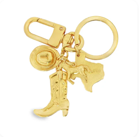 [Julie Vos] Texas Keychain - Gold - OS