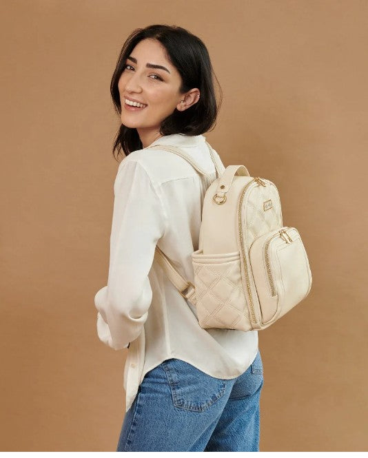 Itzy Mini Plus Diaper Bag- Milk & Honey