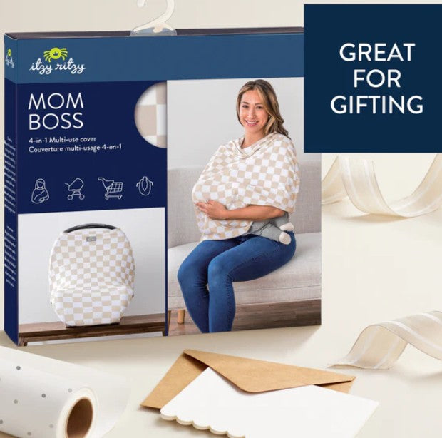 Mom Boss 4-In-1 Multi-Use Nursing Cover and Scarf-Checkered