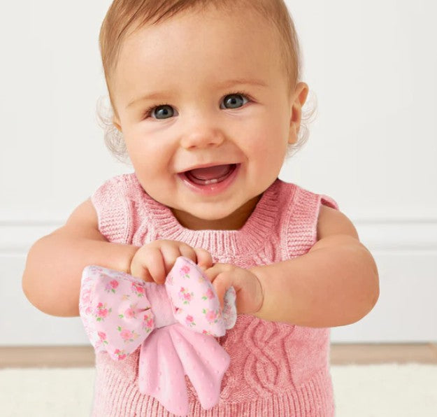 Sweet Crinkle Sensory Teether- Bow