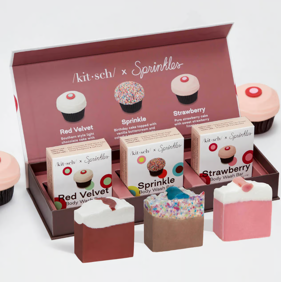 {Kitsch} Sprinkles Cupcakes 3pc Body Wash Set