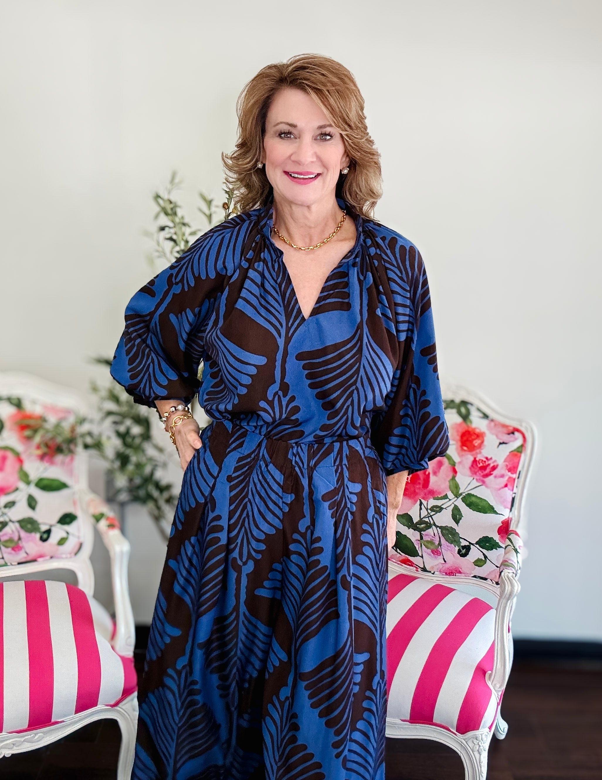 Slate Whisper Blouse- Slate Blue