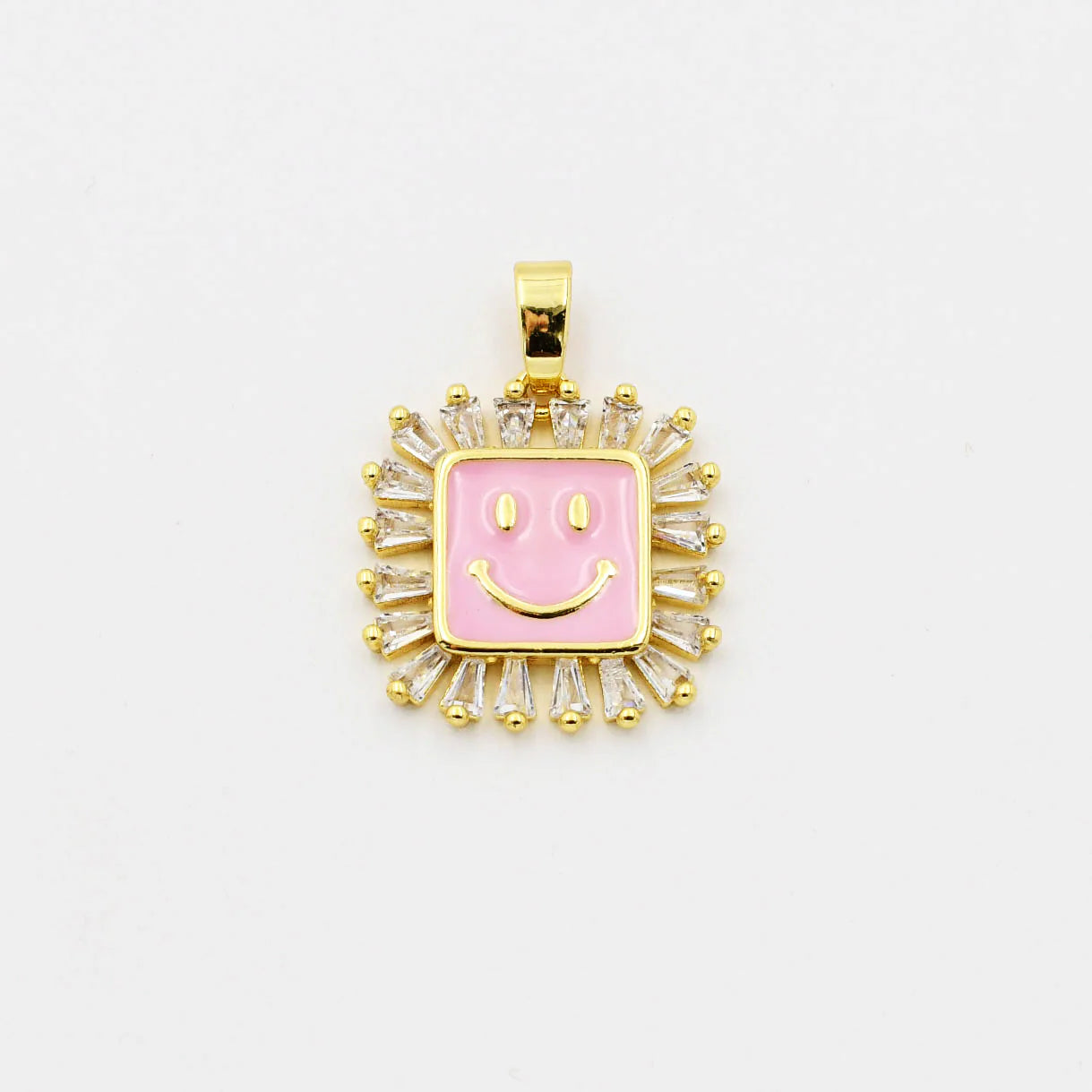 Smiley Square Charm