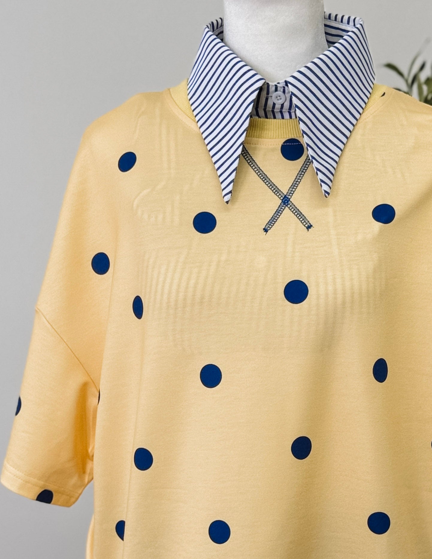 Sunny Skies Polka Dot Oversized Top