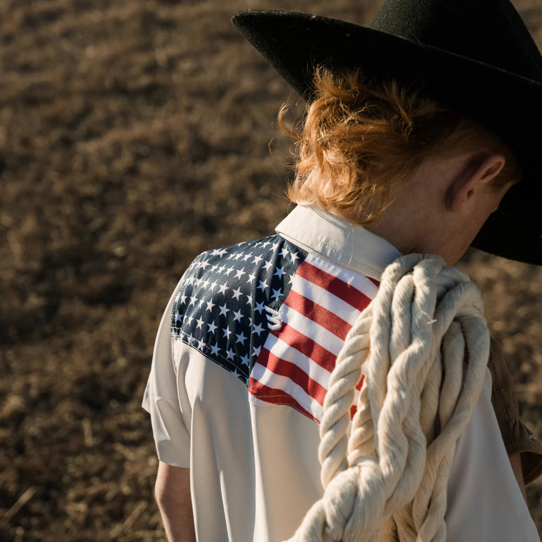 [Burlebo] Youth Performance Western Shirt  - All American
