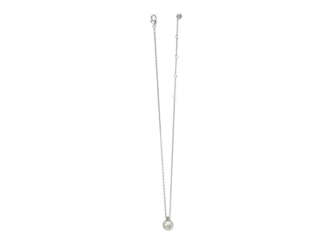 {Brighton} Pebble Dot Pearl Short Necklace-Silver