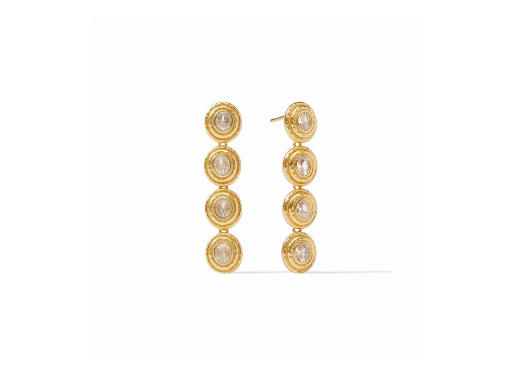 {Julie Vos} Tudor Tier Earrings-Gold-CZ