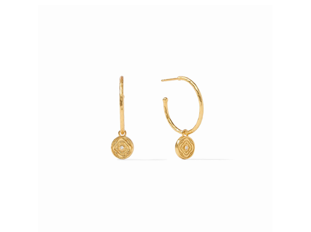 {Julie Vos} Astor Hoop & Charm Earring-Gold