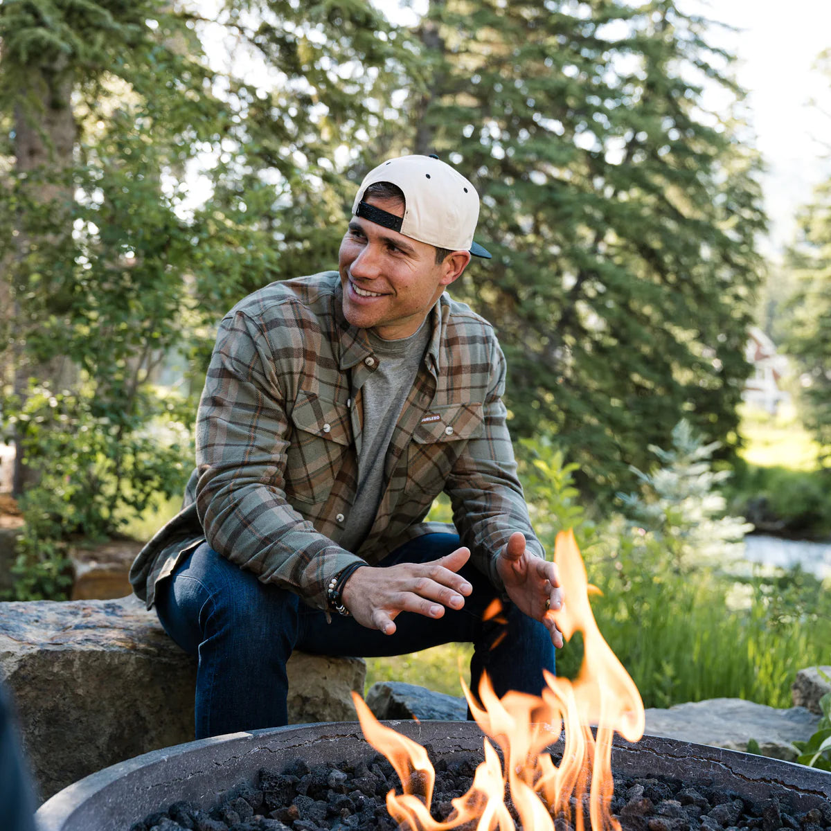 [Burlebo] Flannel Shirt- Timber Brown