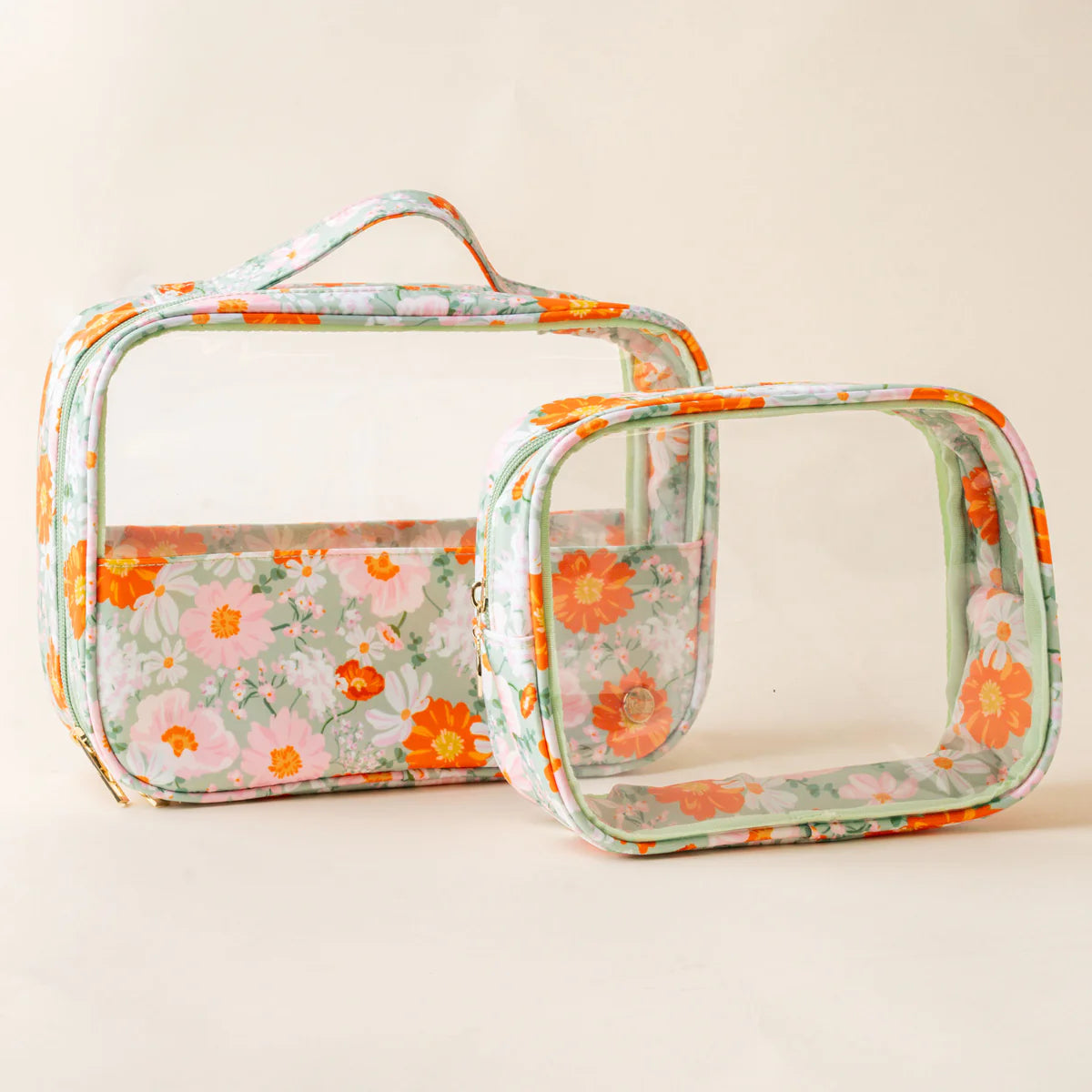 Bouquet Beauty Sage Clearly Chic Cosmetic Bag Set