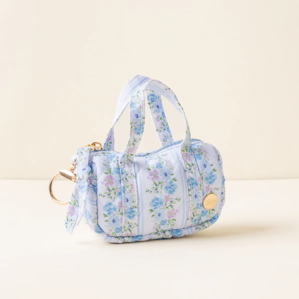 Petal Parade Blue Itty Bitty Duffle Bag Charm