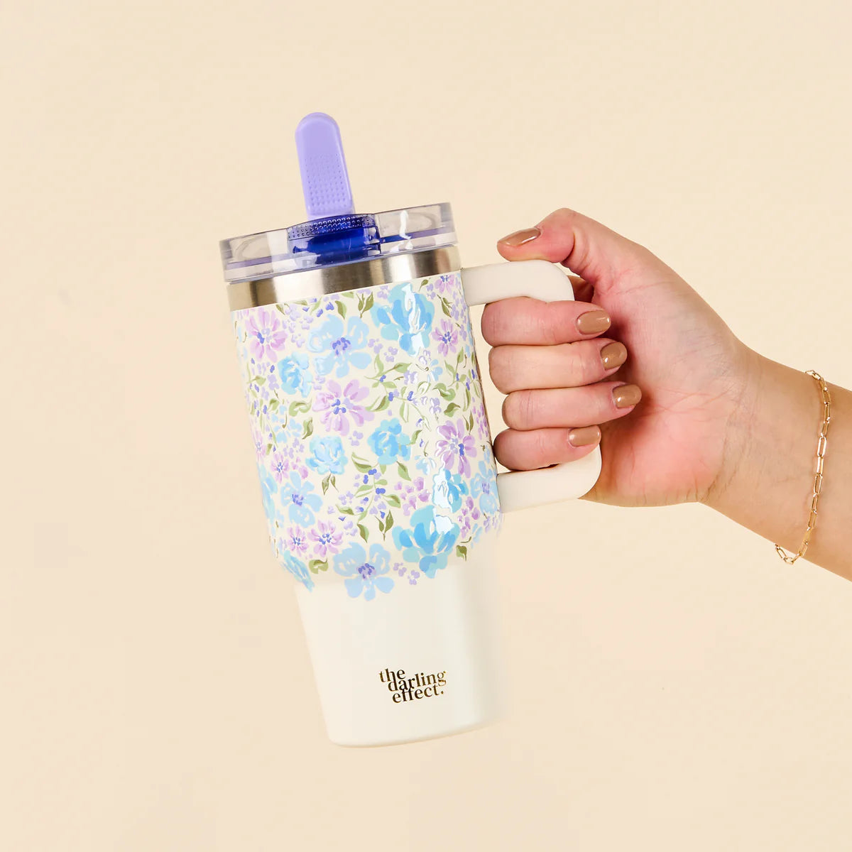 Secret Garden Blue 20 oz Lifestyle Flip Straw Tumbler