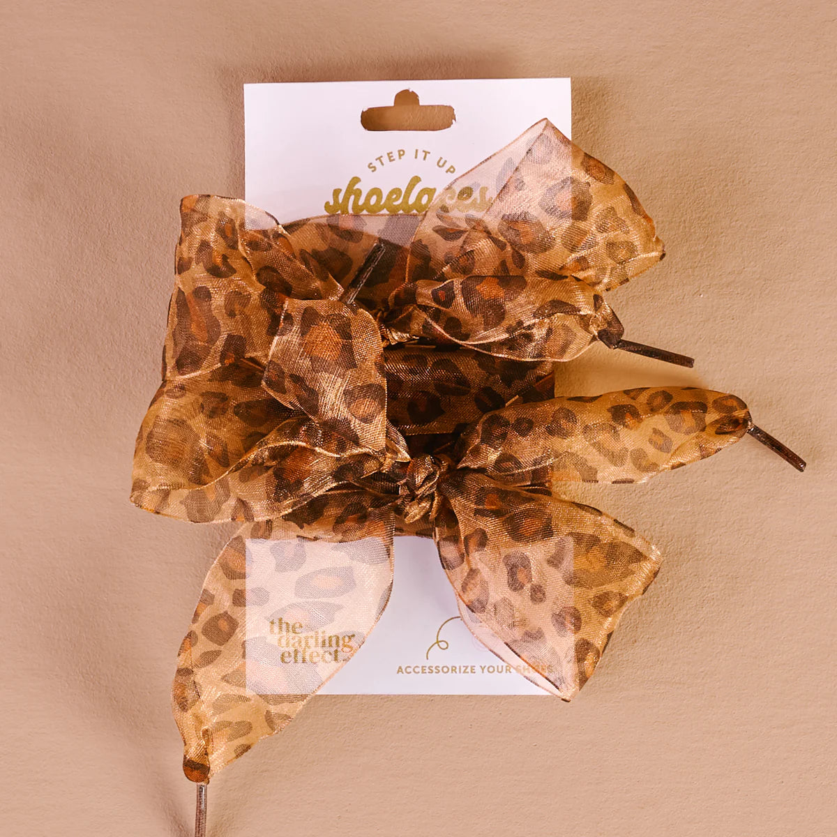 Sheer Cheetah Step It Up Shoelaces