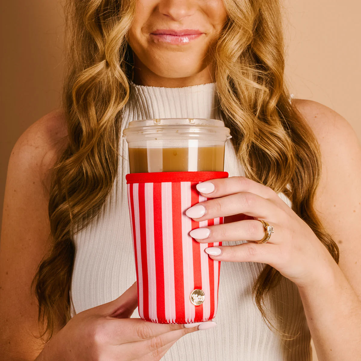 Peppermint Stripes Sip Savvy Drink Sleeve 22-24oz