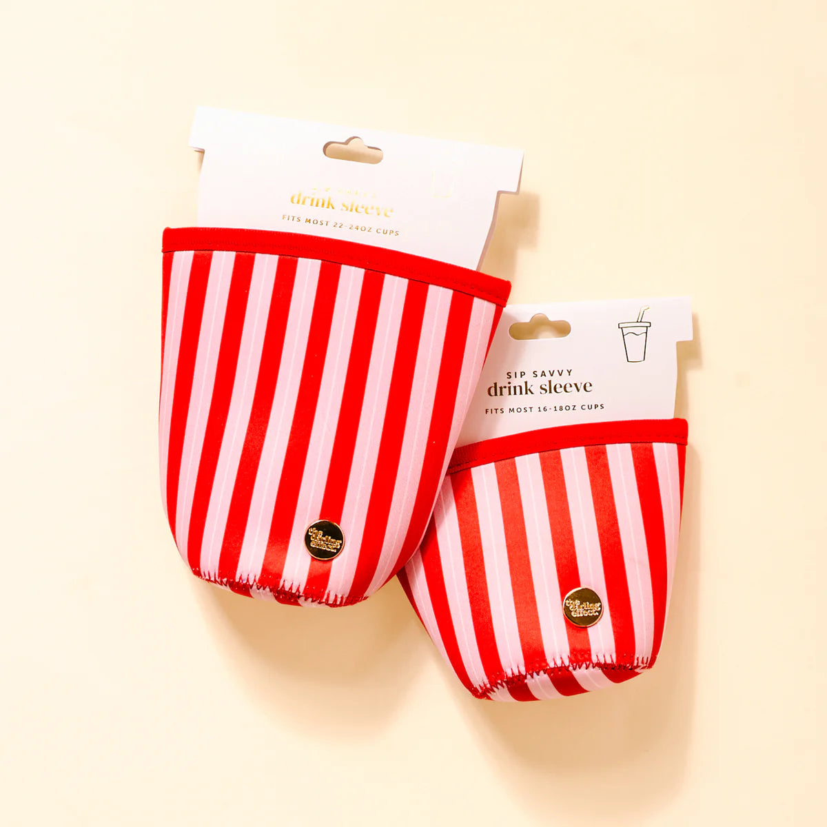 Peppermint Stripes Sip Savvy Drink Sleeve 22-24oz