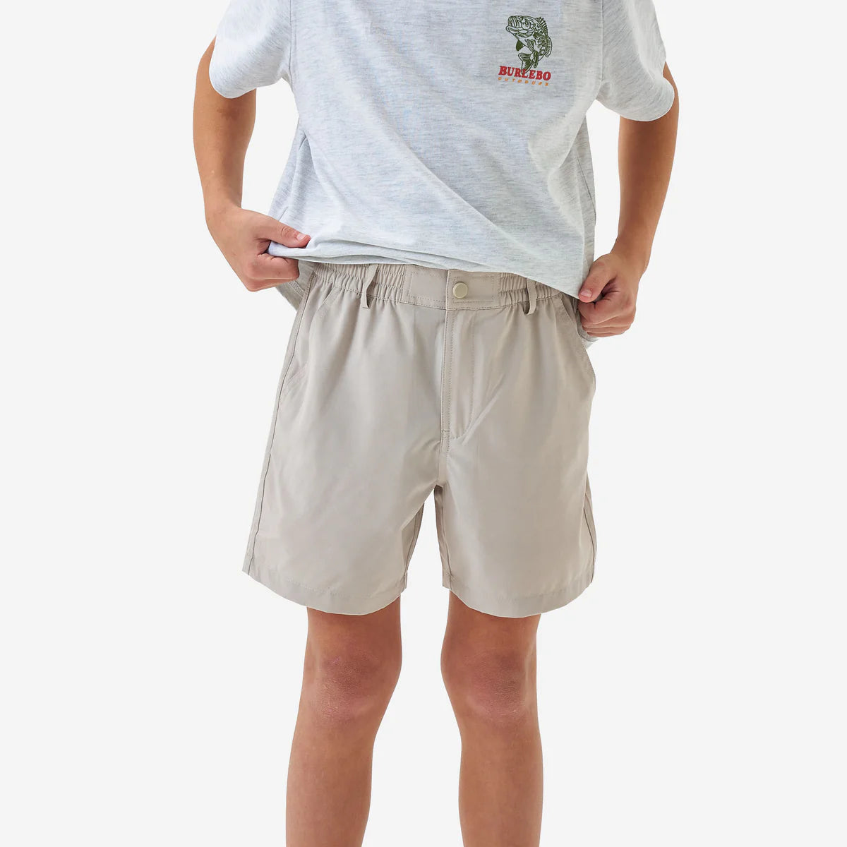 [Burlebo] Youth Everyday Short - Light Khaki - Old Glory Pocket