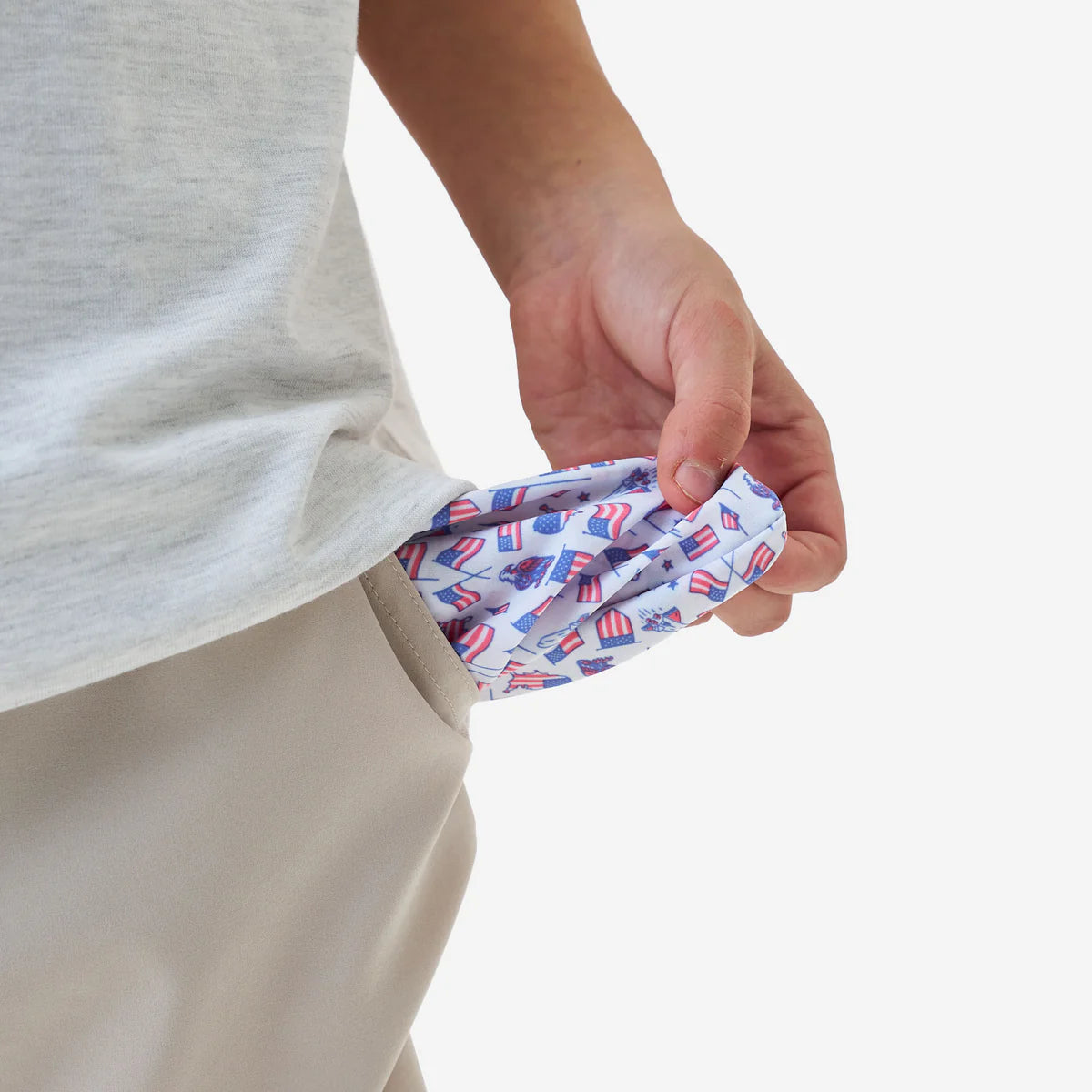 [Burlebo] Youth Everyday Short - Light Khaki - Old Glory Pocket