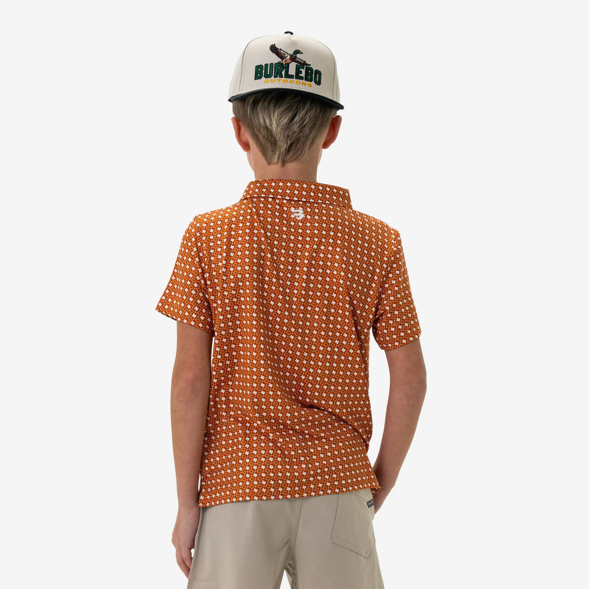 [Burlebo] Youth Performance Polo -Texas - Orange and White