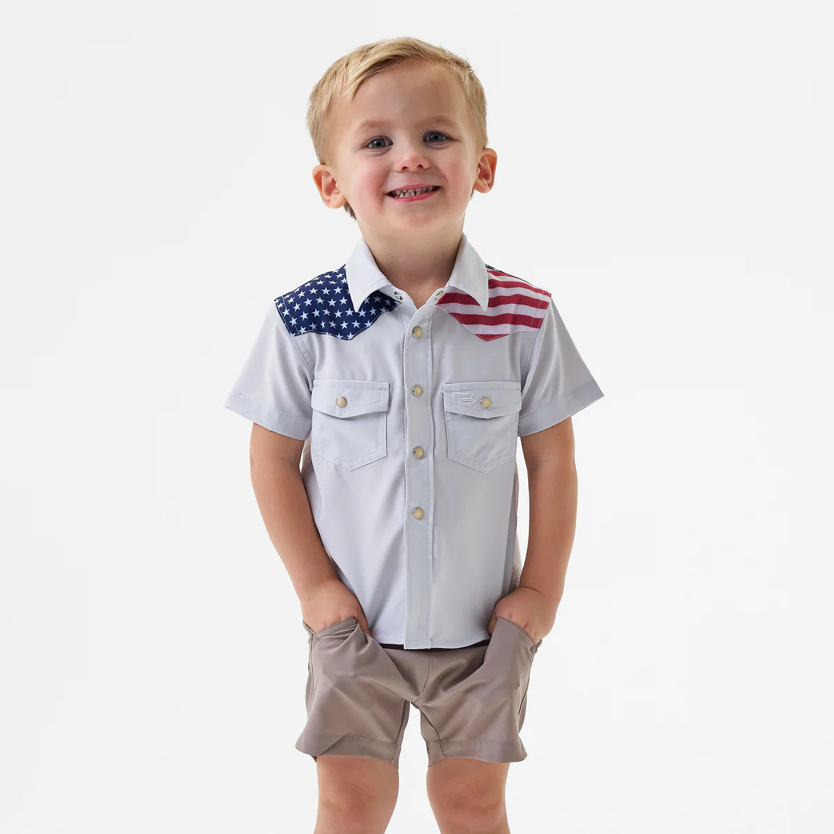 [Burlebo] Youth Performance Western Shirt  - All American